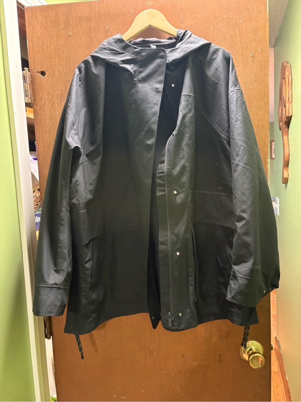 Lululemon Black Hooded Rain Jacket